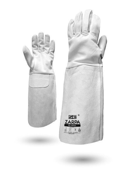 GUANTE SOLDADOR PIEL FLOR CARTERA SERRAJE