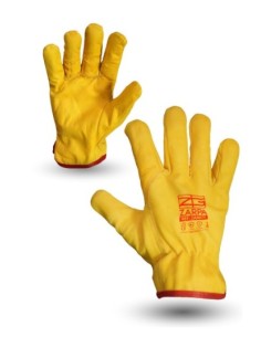 GUANTE PIEL FLOR AMARILLO CALIDAD EXTRA