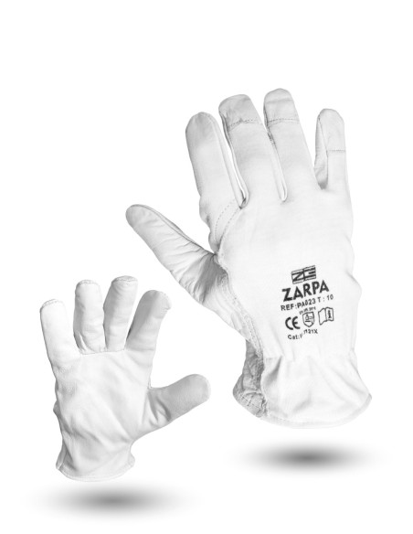 GUANTE PIEL FLOR DORSO ALGODÓN PUÑO ABIERTO GUANTE PIEL FLOR DORSO ALGODÓN PUÑO ABIERTO